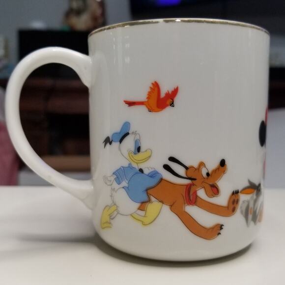 Walt Disney Japan Character Coffee Cup Mickey Donald Pluto Dumbo Pinocchio Goofy - Picture 4 of 8